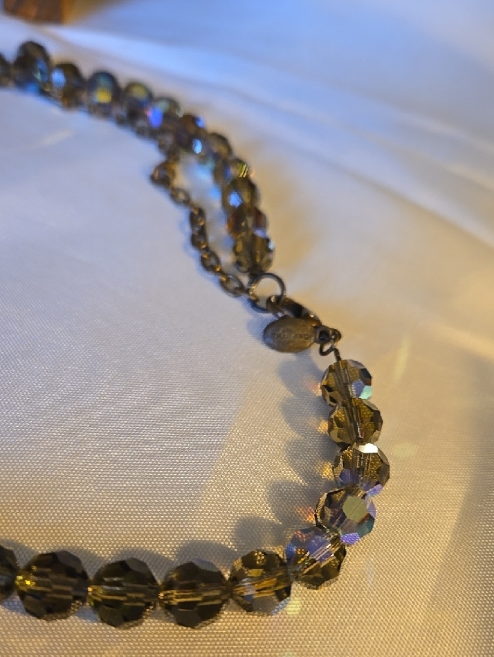 Kirks Folly Iridescent Black Crystal Beaded Necklace - Picture 5 of 8